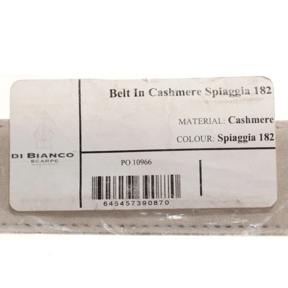 Di Bianco NWT Cut to Size Dress Belt In Solid Gray Cashmere Leather One Size